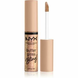 NYX Professional Makeup Butter Gloss Bling lesk na rty třpytivý odstín 01 Bring The Bling 8 ml obraz