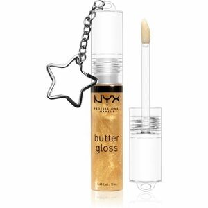 NYX Professional Makeup Butter Gloss lesk na rty (limitovaná edice) odstín 25k Gold + Keychain 13 ml obraz