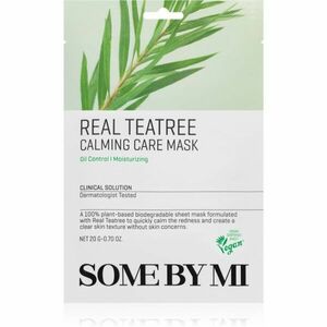 Some By Mi Clinical Solution Teatree Calming Care Mask zklidňující plátýnková maska pro problematickou pleť, akné 20 g obraz
