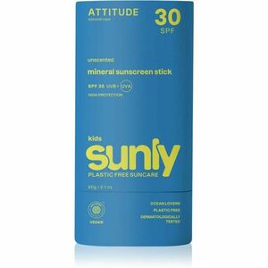 Attitude Sunly Kids Sunscreen Stick minerální krém na opalování v tyčince pro děti SPF 30 60 g obraz