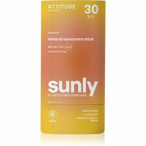 Attitude Sunly Sunscreen Stick minerální krém na opalování v tyčince SPF 30 Tropical 60 g obraz