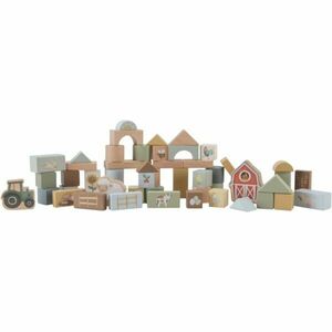 Little Dutch Little Farm Building Blocks kostky ze dřeva 2 y+ 50 ks obraz