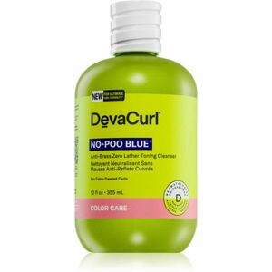 DevaCurl No-Poo Blue® hydratační šampon pro vlnité a kudrnaté vlasy neutralizující mosazné podtóny 355 ml obraz