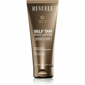 Revuele Paradise Bronze Self Tan Body Lotion samoopalovací mléko pro postupné opálení odstín Medium To Dark 200 ml obraz