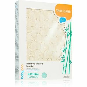 BabyOno Take Care Bamboo Knitted Blanket deka Ecru 75x100 cm obraz