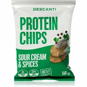 Descanti Protein Chips proteinové chipsy příchuť Sour Cream&Spices 50 g obraz