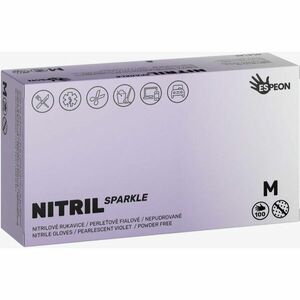 Espeon Nitril Sparkle Pearlescent Violet nitrilové nepudrované rukavice velikost M 2x50 ks obraz