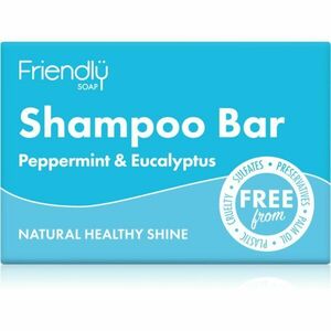 Friendly Soap Natural Shampoo Bar Peppermint & Eucalyptus přírodní mýdlo na vlasy 95 g obraz