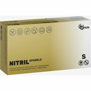 Espeon Nitril Sparkle Pearlescent Gold nitrilové nepudrované rukavice velikost S 2x50 ks obraz