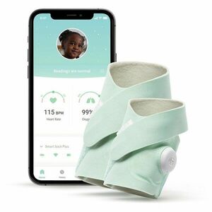 Owlet Smart Sock Plus 0-5y chytrá ponožka Mint 3x1 pár obraz