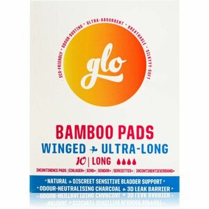 FLO GLO Bamboo Pads inkontinenční vložky s křidélky Long 10 ks obraz