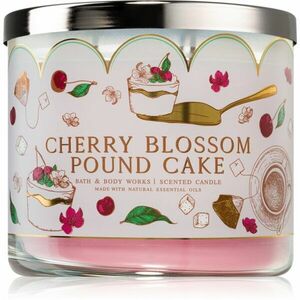 Bath & Body Works Cherry Blossom Pound Cake vonná svíčka 411 g obraz