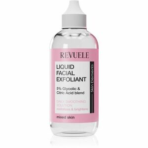 Revuele Liquid Facial Exfoliant 5% Glycolic + Citric Acid blend exfoliační peelingové sérum pro smíšenou pleť 125 ml obraz