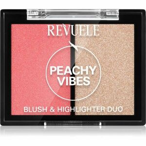 Revuele Blush & Highlighter Duo tvářenka s rozjasňovačem odstín Peachy Vibes 8 g obraz