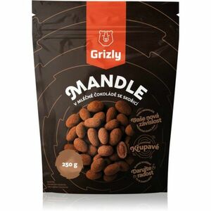 Grizly Mandle v mléčné čokoládě se skořicí ořechy v polevě s čokoládou 250 g obraz
