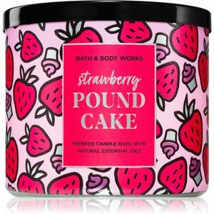 Bath & Body Works Strawberry Pound Cake vonná svíčka 411 g obraz