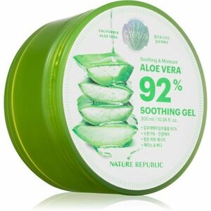 NATURE REPUBLIC Soothing & Moisture Aloe Vera 92% Soothing Gel zklidňující hydratační gel pro citlivou pokožku 300 ml obraz