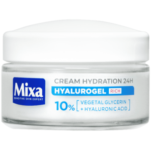 MIXA Hyalurogel rich intenzivní hydratační pleťový krém pro citlivou, suchou a dehydratovanou pleť 50 ml obraz