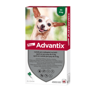 ADVANTIX pro psy spot-on do 4 kg 4 x 0.4 ml obraz