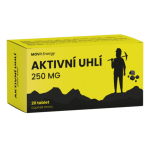 MOVIT ENERGY Aktivní uhlí 250 mg, 20 tablet obraz