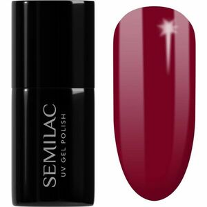 Semilac UV Hybrid Hottie gelový lak na nehty odstín 071 Deep Red 7 ml obraz