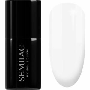 Semilac UV Hybrid Black & White gelový lak na nehty odstín 001 Strong White 7 ml obraz