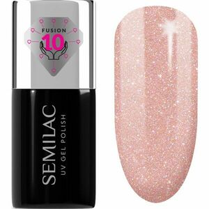 Semilac UV Hybrid Extend Care 5in1 gelový lak na nehty s vyživujícím účinkem odstín 804 Glitter Soft Beige 7 ml obraz