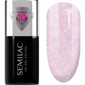 Semilac UV Hybrid Extend Care 5in1 gelový lak na nehty s vyživujícím účinkem odstín 806 Glitter Delicate Pink 7 ml obraz