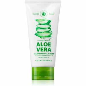 NATURE REPUBLIC Soothing & Moisture Aloe Vera Cleansing Gel Cream hydratační čisticí krém se zklidňujícím účinkem 150 ml obraz