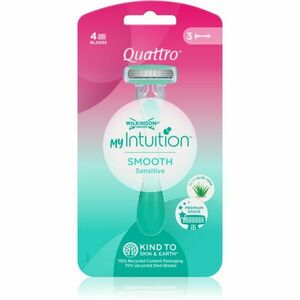 Wilkinson Sword Quattro for Women My Intuition Smooth jednorázová holítka Aloe and Vitamin E 3 ks obraz