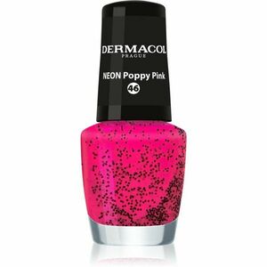 Dermacol Neon neonový lak na nehty odstín 46 Poppy Pink 5 ml obraz