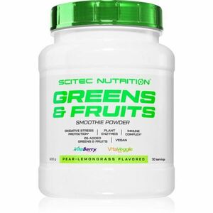 Scitec Nutrition Greens & Fruits prášek na přípravu nápoje s vitamíny příchuť Pear-Lemon Grass 600 g obraz