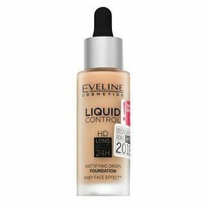 Eveline Liquid Control HD Mattifying Drops Foundation dlouhotrvající make-up s matujícím účinkem 015 Light Vanilla 32 ml obraz