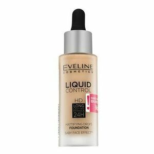 Eveline Liquid Control HD Mattifying Drops Foundation dlouhotrvající make-up s matujícím účinkem 010 Light Beige 32 ml obraz