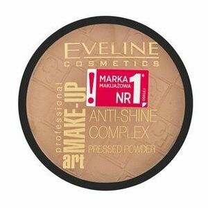 Eveline Make-Up Art Anti-Shine Complex Pressed Powder pudr pro sjednocenou a rozjasněnou pleť 33 Golden Sand 14 g obraz