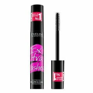 Eveline Extra Lashes Extreme Volume & Care Mascara řasenka pro prodloužení řas a objem Black 10 ml obraz