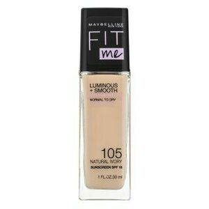 Maybelline Fit Me! Luminous + Smooth Foundation tekutý make-up pro sjednocenou a rozjasněnou pleť 105 Natural Ivory 30 ml obraz