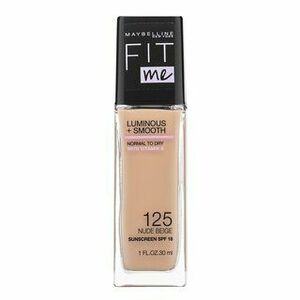 Maybelline Fit Me! Luminous + Smooth Foundation tekutý make-up pro sjednocenou a rozjasněnou pleť 125 Nude Beige 30 ml obraz