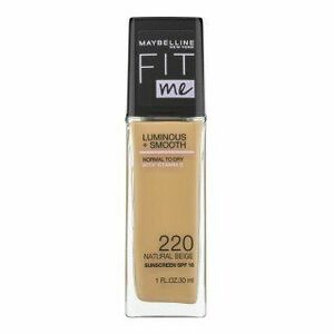 Maybelline Fit Me! Luminous + Smooth Foundation tekutý make-up pro sjednocenou a rozjasněnou pleť 220 Natural Beige 30 ml obraz