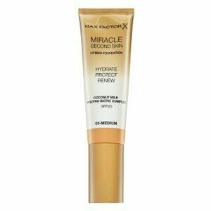 Max Factor Miracle Second Skin Hybrid Foundation SPF20 05 Medium dlouhotrvající make-up s hydratačním účinkem 30 ml obraz