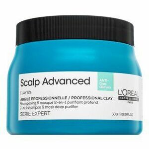 L´Oréal Professionnel Scalp Advanced Anti-Oiliness Professional Clay 2-in-1 Shampoo & Mask Deep Purifier šampon + maska pro mastné vlasy 500 ml obraz