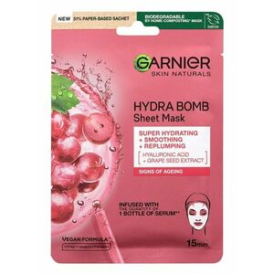 Garnier Skin Naturals Hydra Bomb vyhlazující a vyplňující textilní maska s výtažkem z hroznů 28 g obraz