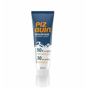 PIZ BUIN Mountain Cream SPF50+ & Lipstick SPF30 20 ml obraz