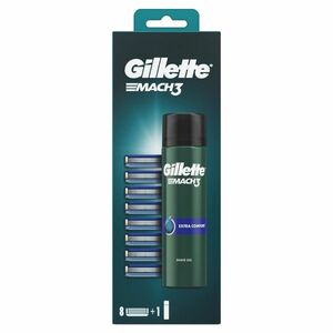 Gillette Mach3 Náhradní hlavice 8 ks + Comfort gel 200 ml obraz