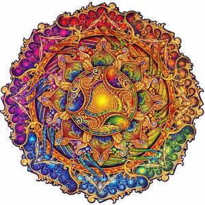 UNIDRAGON Dřevěné puzzle mandala inexhaustible abundance velikost KS obraz