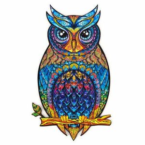 UNIDRAGON Dřevěné puzzle charming owl velikost KS obraz