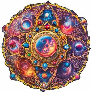 UNIDRAGON Dřevěné puzzle mandala space dreams velikost KS obraz