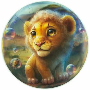 UNIDRAGON Dřevěné puzzle lion bubblezz obraz