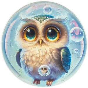 UNIDRAGON Dřevěné puzzle owl bubblezz obraz