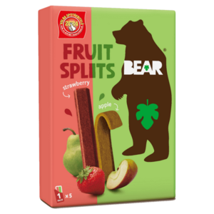 BEAR Fruit splits jahoda a jablko 5 x 20 g obraz